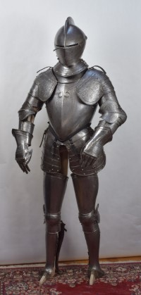 Allen A-114 with new greaves, arms and gauntlets on my build of a WAM stand
