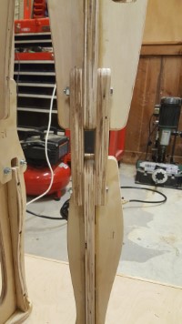 breakdown steel and wood stand for a Pisan half armor