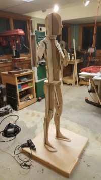 breakdown steel and wood stand for a Pisan half armor