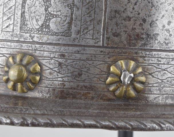 Original 16th c. rivet on armour