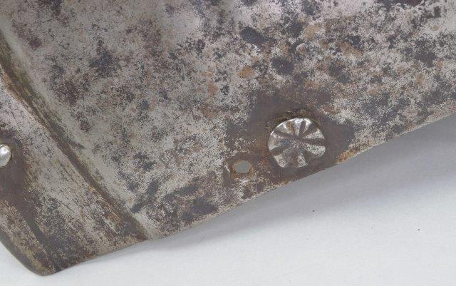 Original 16th c. rivet on armour