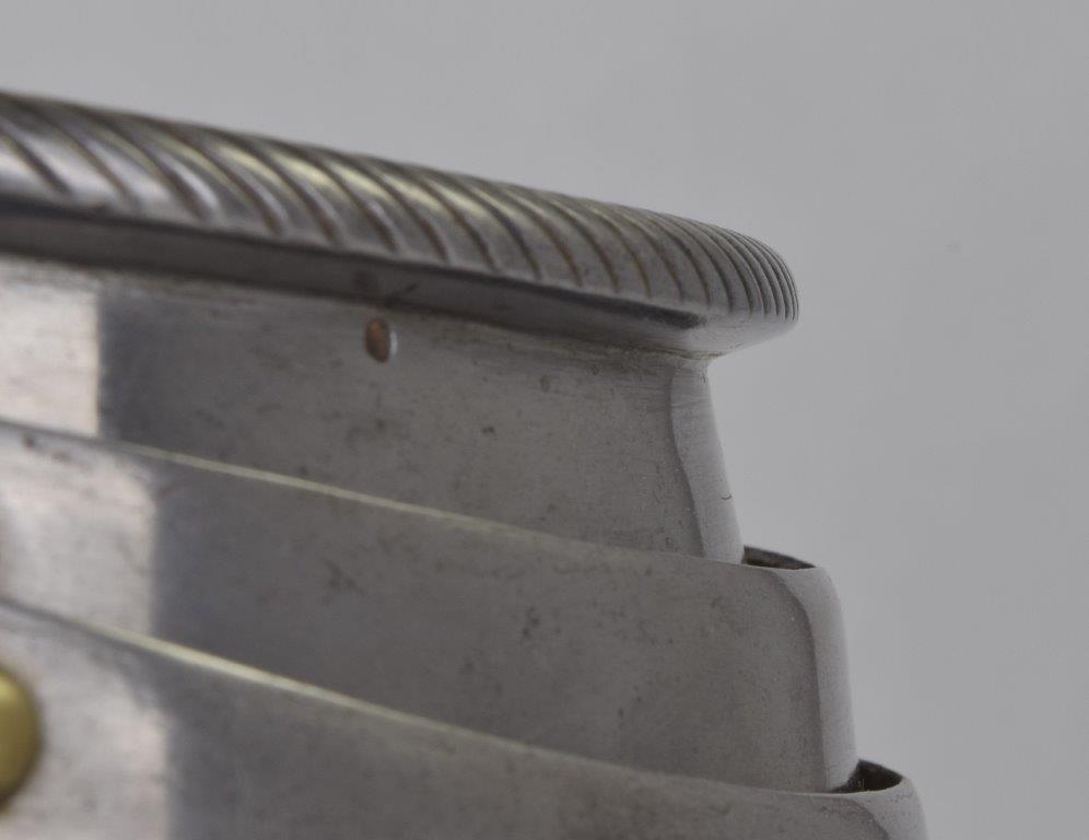gorget details showing the uppper plate, roll, hinges and pins